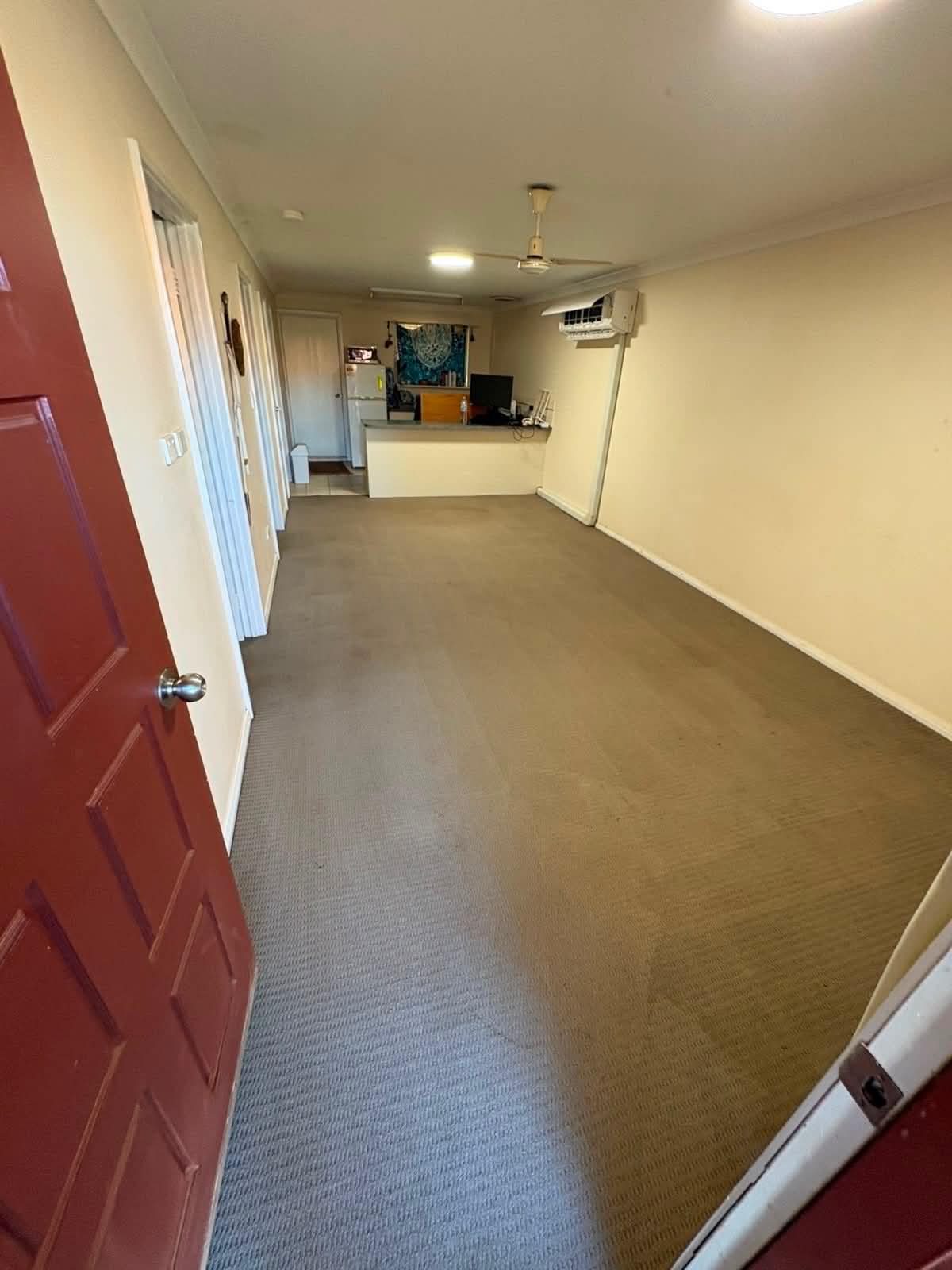 The same carpet after steam cleaning